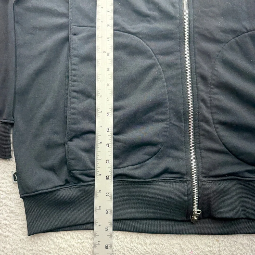 Nike Mens Full Zip Hoodie Black Spellout Logo Polyester Track Jacket Large‎